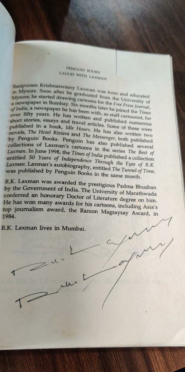 bookworm_Kris's tweet photo. 1,500+ followers! Heartfelt thanks to all wonderful patrons &amp; well-wishers for this milestone. To celebrate, we're giving away a copy of RK Laxman's Laugh with Laxman, signed by the legend himself!! 
Like &amp; (Q)RT this tweet before 12pm Fri 27/8 to enter the lucky draw. India only https://t.co/p2pfTMAck8