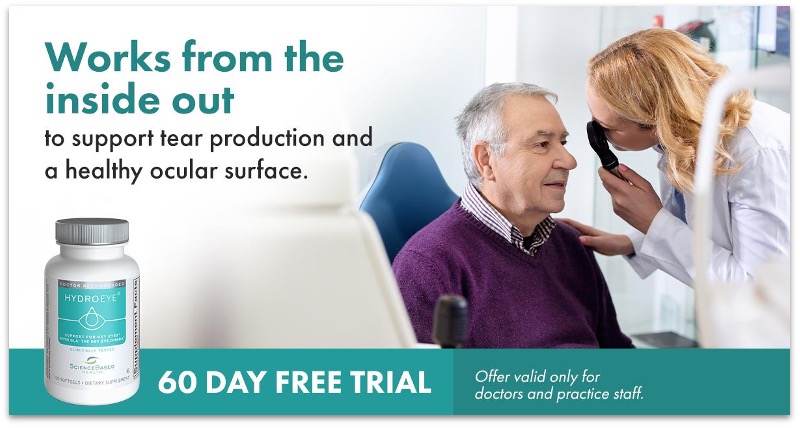 HydroEye® was found to promote #DryEye comfort, soothe irritation, and maintain corneal smoothness in a clinical trial (Cornea, 2013). Our patented formula works from the inside out to support a healthy ocular surface.

Doctors get a 60-day free trial: SBH.com/FreeTrial.
