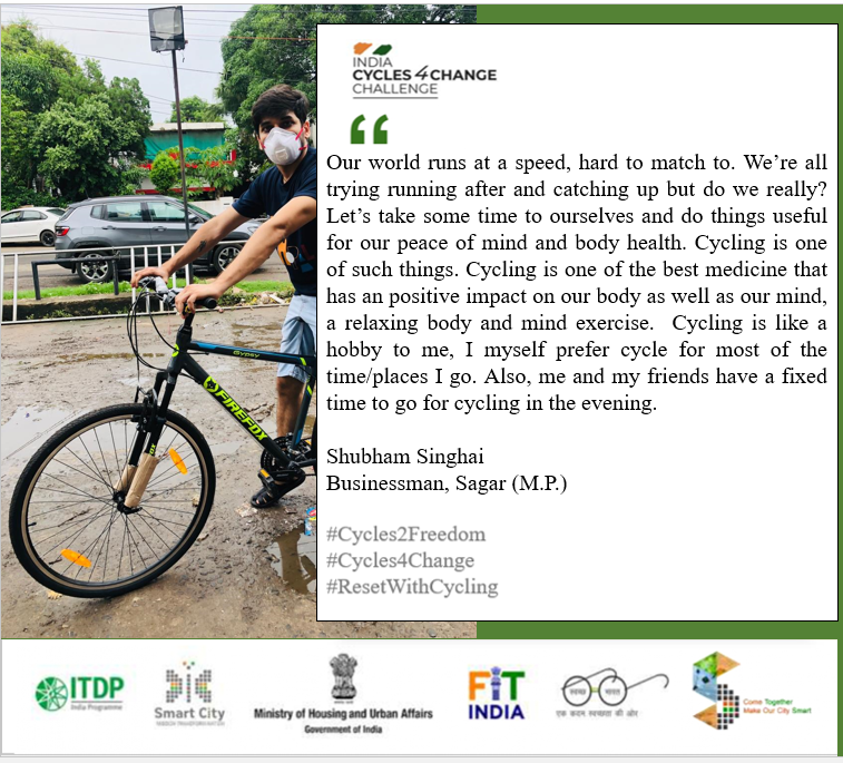 city_sagar's tweet photo. Let's see how Shubham Singhai has started cycling and now it has become his hobby. 

Do you do cycling? What is your story? Share with us and let's motivate others together. 
#Cycles2Freedom
#Cycles4Change
#ResetWithCycling https://t.co/LVp09LJNLQ