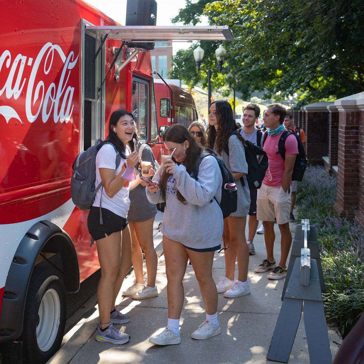 ClemsonSA's tweet photo. Nothing better than a cold treat on a hot summer day! And good news! The Coke float truck is back today from 11 a.m. to 2 p.m. in front of Holmes and McCabe! #ExperienceFun https://t.co/Ou5YHth7hG