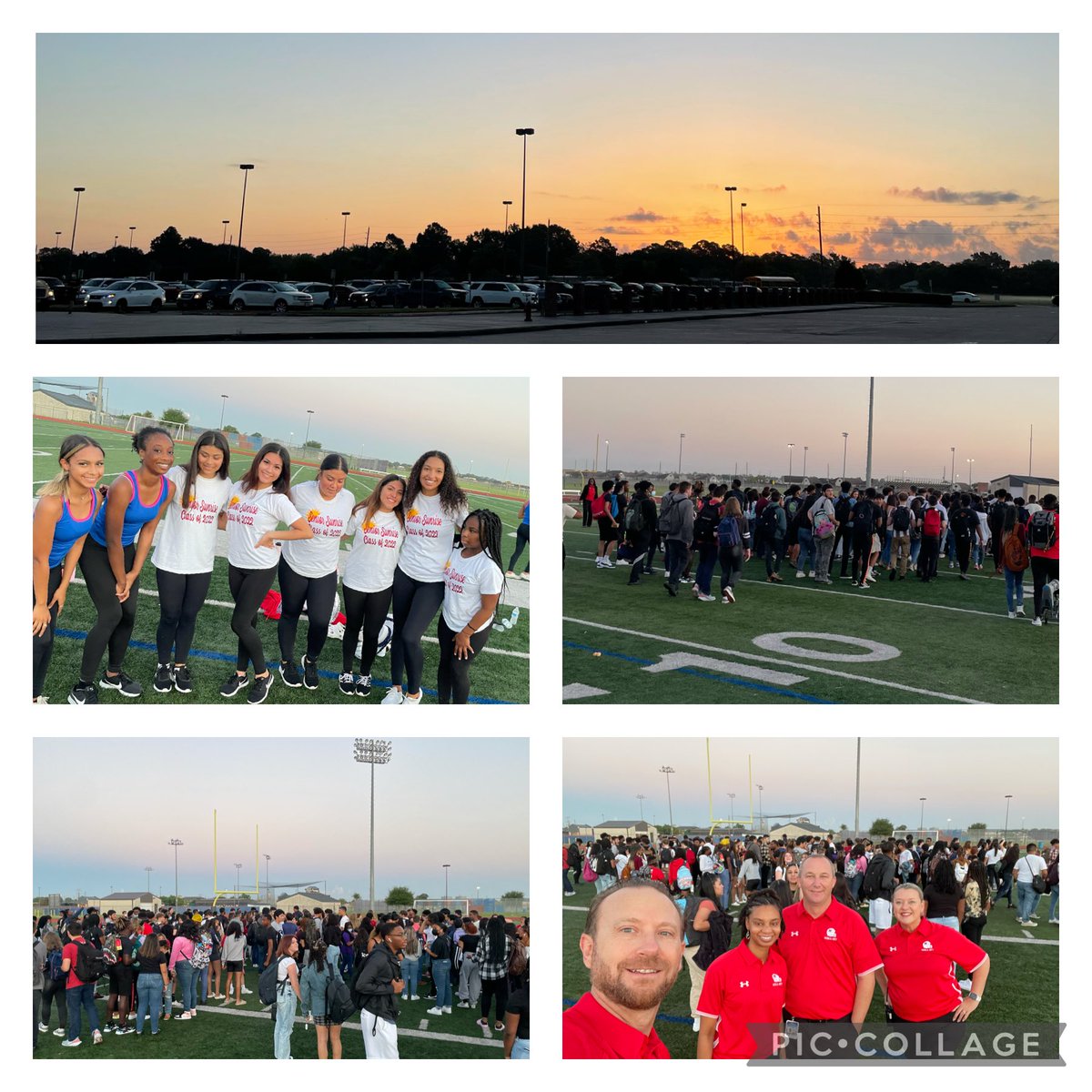 Senior sunrise! Class of 2022!!! Your hard work has paid off! Only a few more months! We are proud of you!!!