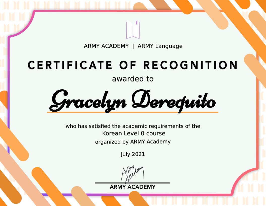 gracelynrd's tweet photo. Thank you @armyacademics for the opportunity to learn Hangul and @BTS_twt for inspiring me to learn something new at this age. To the tutors, admins and fellow students
감사합니다 사랑합니다 https://t.co/ZMj9ZggBcc