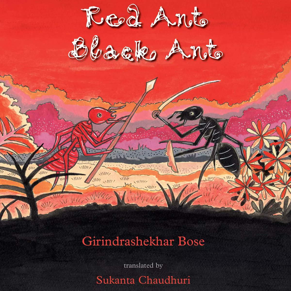 This #TranslationTuesday is all red and black. Sukanta Chaudhuri & artist Kaustabh Chakrabarty (Kosha)'s translation of the children's classic Lal-Kaalo into images & text create an refreshing 'jugalbandi between text and image' that is as evocative & fun as the original. #kidlit