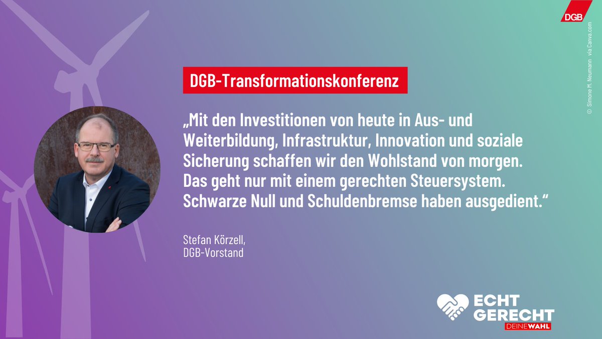 dgb_news's tweet photo. Wie lässt sich die Transformation sozial, ökologisch und demokratisch gestalten? Unser Vorstandsmitglied @SKoerzell stellt die DGB-#Transformationscharta vor:
👉https://t.co/HXhJDJ5A8p
#Transformationskonferenz https://t.co/J1fMxtLAvz