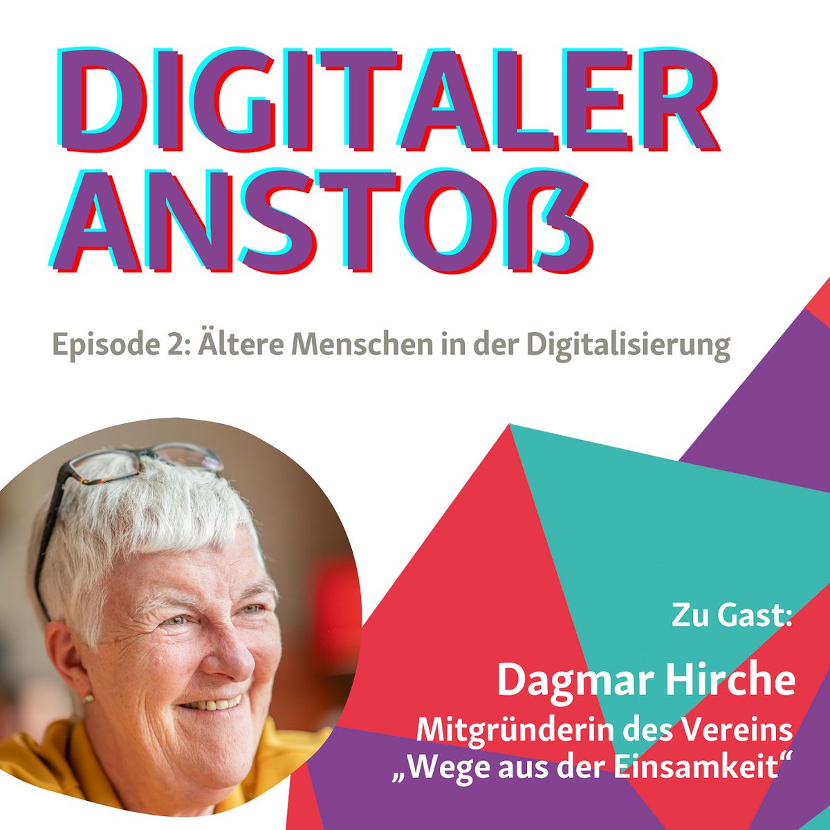initiatived21's tweet photo. 🎙️ Neue #Podcast-Folge: In der 2. Episode vom #DigitalerAnstoß spricht @dathe_roland mit Dagmar Hirche vom Verein @WadeHamburg über Menschen 65+ als Teil der digitalen Welt, über ihre Hürden bei der digitalen Teilhabe und was wir alle dagegen tun können: https://t.co/mLw5bBTAVO https://t.co/31Qw5xZfbS