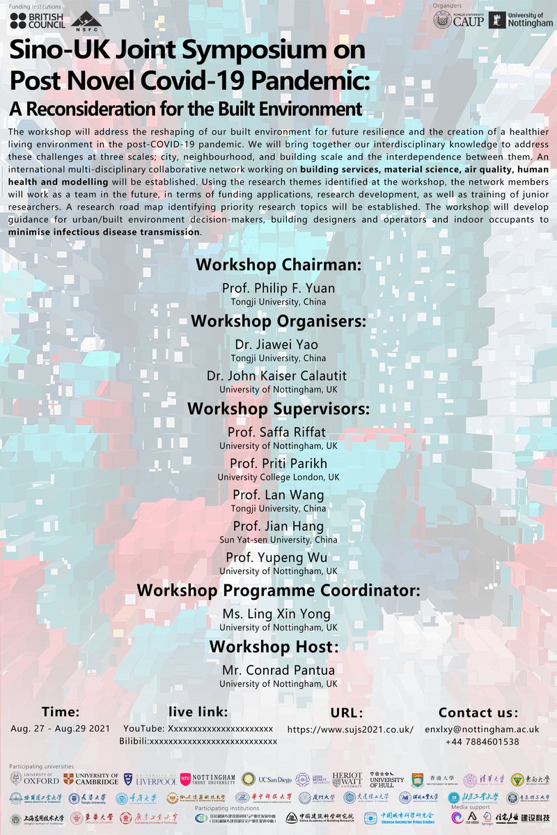 #SUJS2021 coming to you in another 3 days! Register now at SUJS2021.co.uk and join in our discussions about Post Pandemic Built Environment Design and Considerations! #postpandemic #builtenvironment #researchworkshop #sustainability