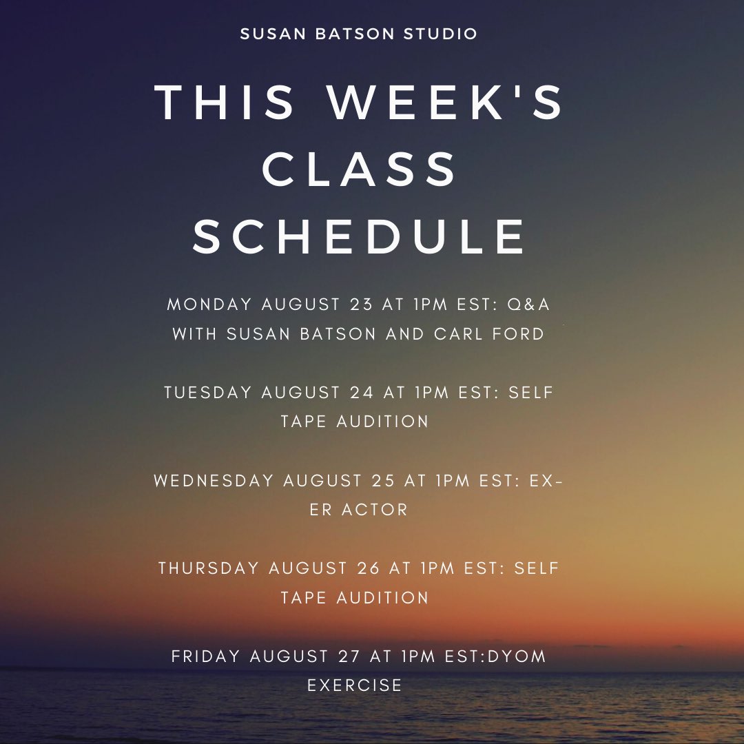 SBStudioLLC's tweet image. #acting #actors #actorslife #actress #actor #zoom #actingclass #actingcoach #susanbatsonstudio #monologuechallenge #selftapechallenge #oneminutemonologuechallenge #quarantinemonologues #castingdirector #film #theater #tv #setlife #filmindustry #pilotseason #selftape #acting