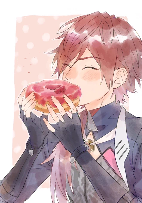 すごく嬉しそうで笑顔になった🍩
 #イロ絵す 