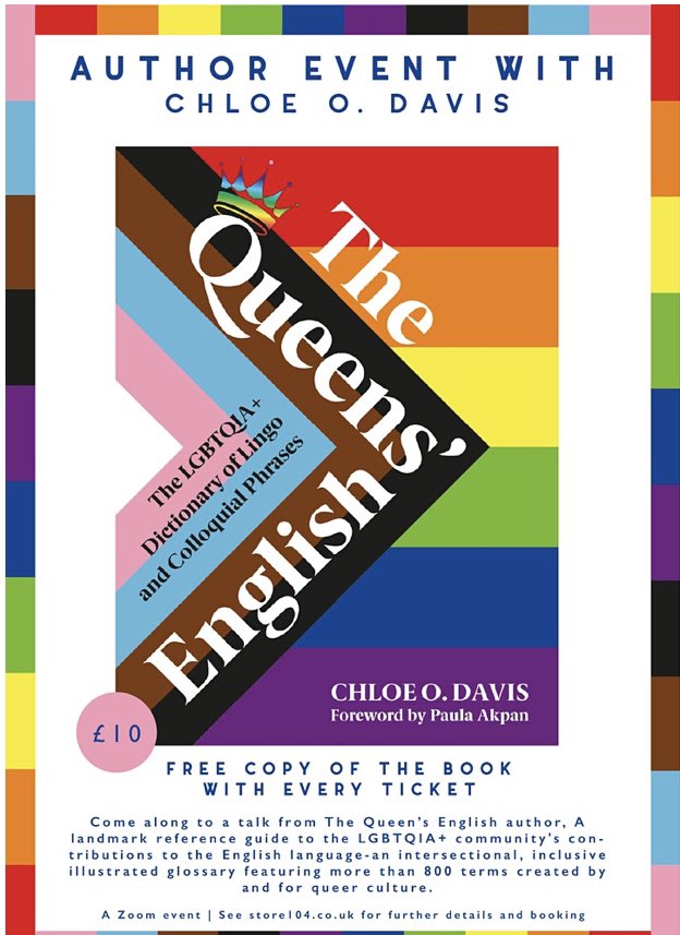 There’s still a few tickets available for this fantastic event run by the glorious Store104! I devoured my copy of Chloe’s book - get yours with your ticket to the event! <a href="/patrickfysh/">Patrick Fysh</a>