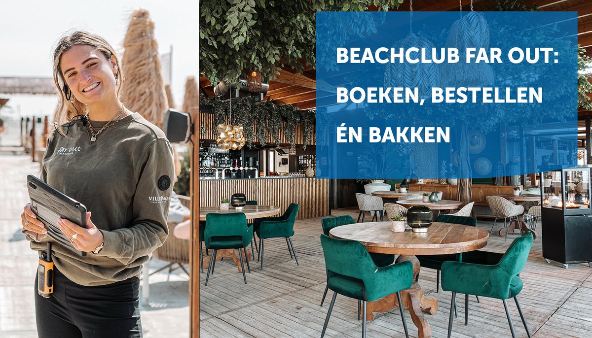 Het Ibiza-gevoel vind je ook dichtbij in Zandvoort. #Beachclub Far Out is een gezellige hang-out voor een dagje strand. ⛱ De omvang van het strandpaviljoen vereist een efficiënte operatie van boeken, bestellen en bereiden. #digitalisering ➡️ bit.ly/2WkdOMC