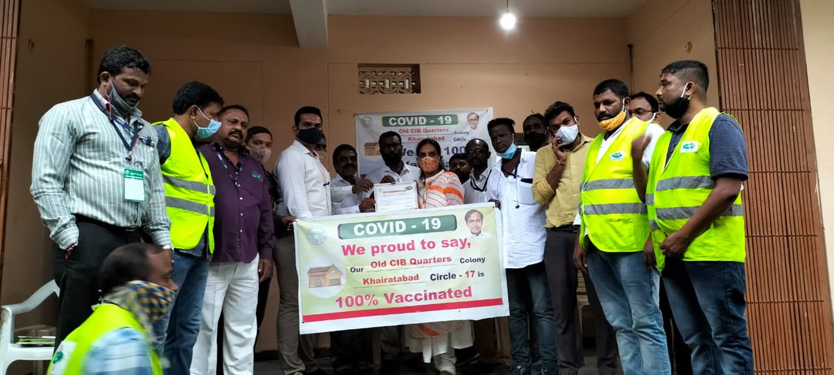 DC Khairatabad (@dc_khairatabad) on Twitter photo #TeamGHMCs efforts to make all colonies in Hyderabad 100% vaccinated.
#GetVaccinated
@KTRTRS
<a href="/arvindkumar_ias/">Arvind Kumar</a>
<a href="/ZC_Khairatabad/">Zonal Commissioner Khairatabad, GHMC</a>
@GadwalvijayaTRS
<a href="/CommissionrGHMC/">Commissioner GHMC</a> #TeamGHMCs efforts to make all colonies in Hyderabad 100% vaccinated.
#GetVaccinated
@KTRTRS
<a href="/arvindkumar_ias/">Arvind Kumar</a>
<a href="/ZC_Khairatabad/">Zonal Commissioner Khairatabad, GHMC</a>
@GadwalvijayaTRS
<a href="/CommissionrGHMC/">Commissioner GHMC</a>