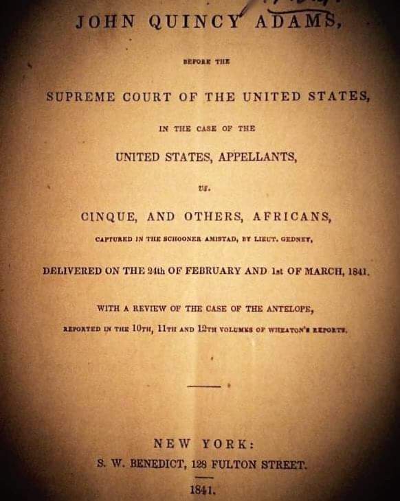 On this August 24th 1839 date, the U. S. Navy Intercepts the slave ship Amistad and begins one of the most famous slave and emancipation cases in history. Our family heirloom is the 1841 cases #400yearson