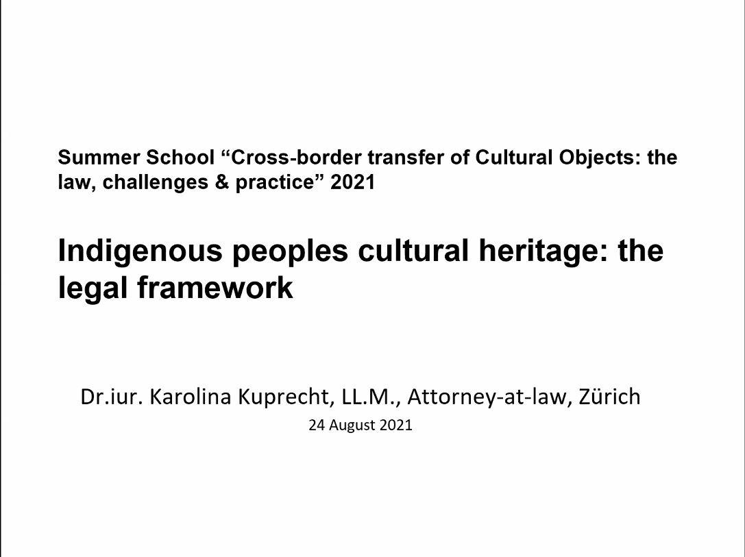 LDEHeritage's tweet photo. #International #cultural property #laws should be enacted and #museums be transferred more competences to aid in the #repatriation of #CulturalHeritage, argues Karolina Kuprecht (@ZHAW) during our #summerschool on the #illicit trade of #culturalobjects. 
#arttrade https://t.co/xFlGzakVEn