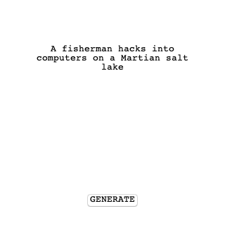 RandomLoglines's tweet photo. A fisherman hacks into computers on a Martian salt lake #random #hollywood #loglines #screenwriting #inspiration #oneliner #twoliner #monkey #typewriter @officialZolli https://t.co/Wy0Vf4Py1K