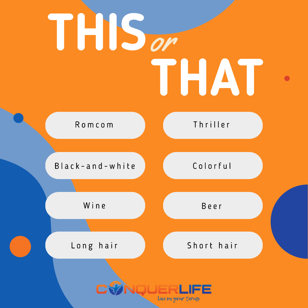 JoinConquerLife's tweet image. 🔎 Pick one from each pair? #thisorthat
