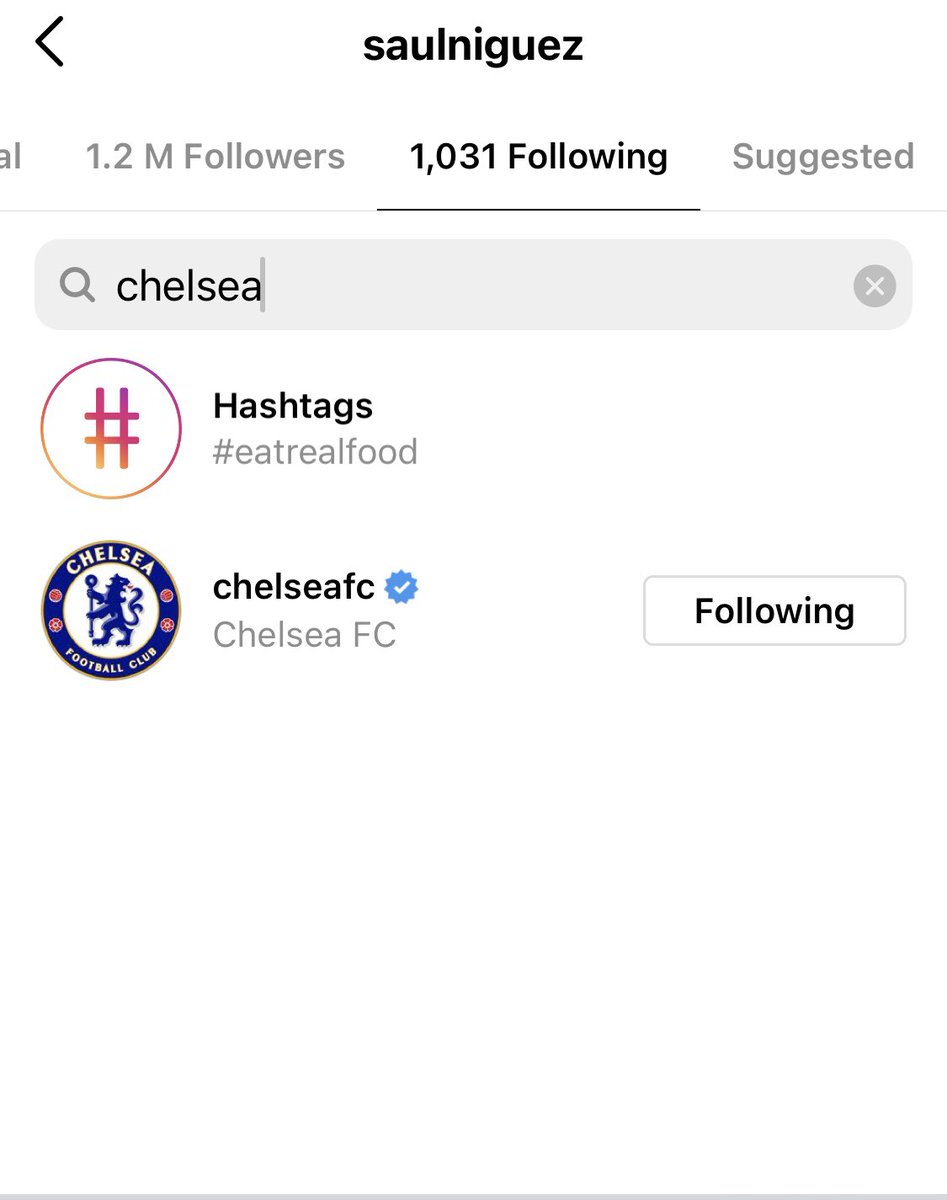FadhilMaulid's tweet photo. Saul just followed Chelsea on Instagram 
It Just matter of time
#Chelseaplayer ✅ https://t.co/Rha199tf6V