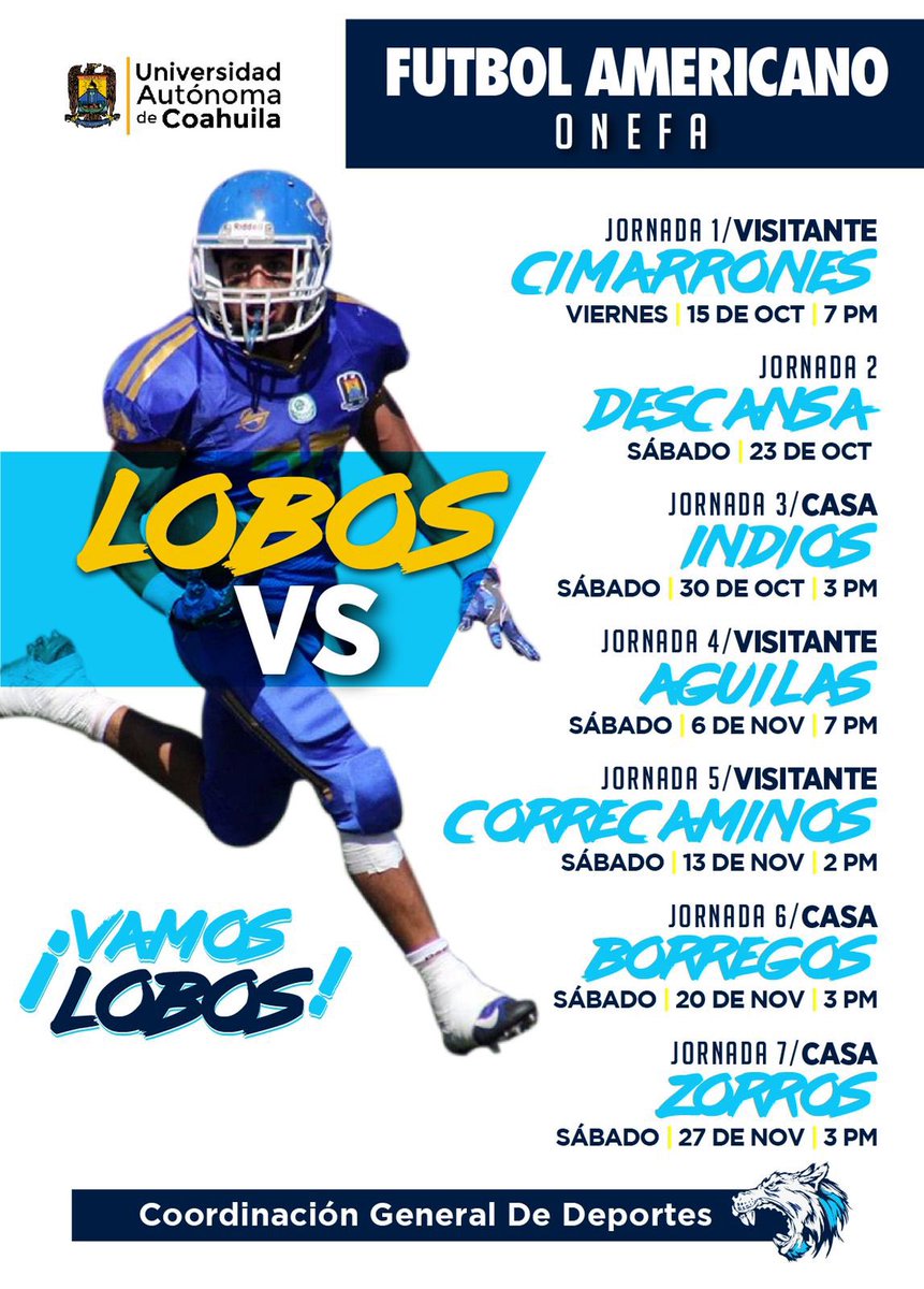 Davidhdzniurk's tweet photo. Estamos listos para la temporada 2021 @OnefaOficial 🏈🐺 https://t.co/KDYviJPXqK