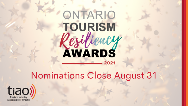 TIAOntario's tweet photo. Only 1 week left !! Nominations for the 2021 Ontario Tourism Resiliency Awards close Aug 31. You can nominate  within each of the following 3 areas: Innovation, Collaboration and Sustainability.
👉https://t.co/1LXG9ocef9

#TourismCounts  #TourismDrivestheEconomy #OTS21 https://t.co/G6oDNSIEEy