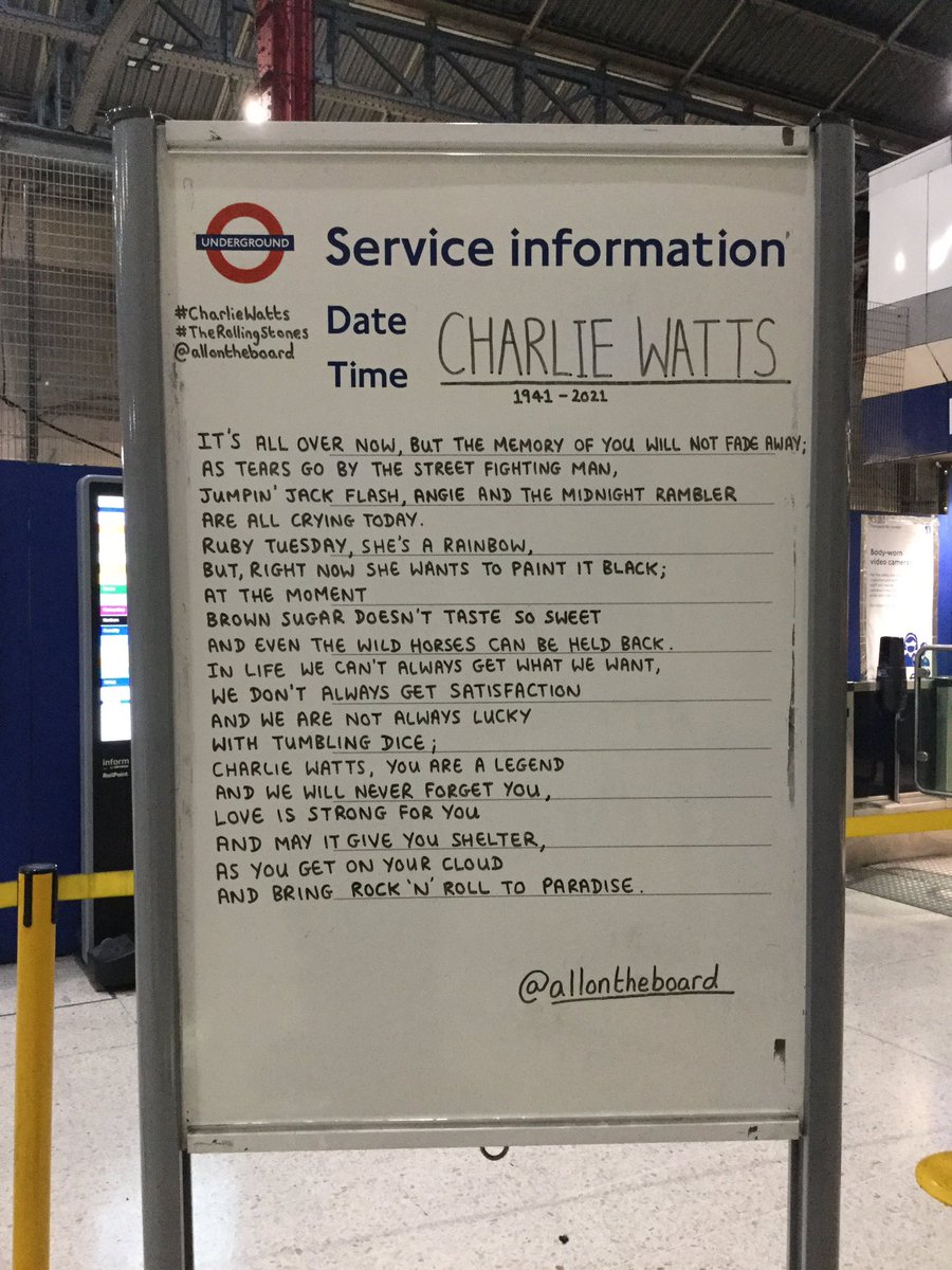 allontheboard's tweet image. Rest In Peace Charlie Watts.
One of the greatest drummers ever.
You will never be forgotten.

#CharlieWatts #TheRollingStones @RollingStones #allontheboard
