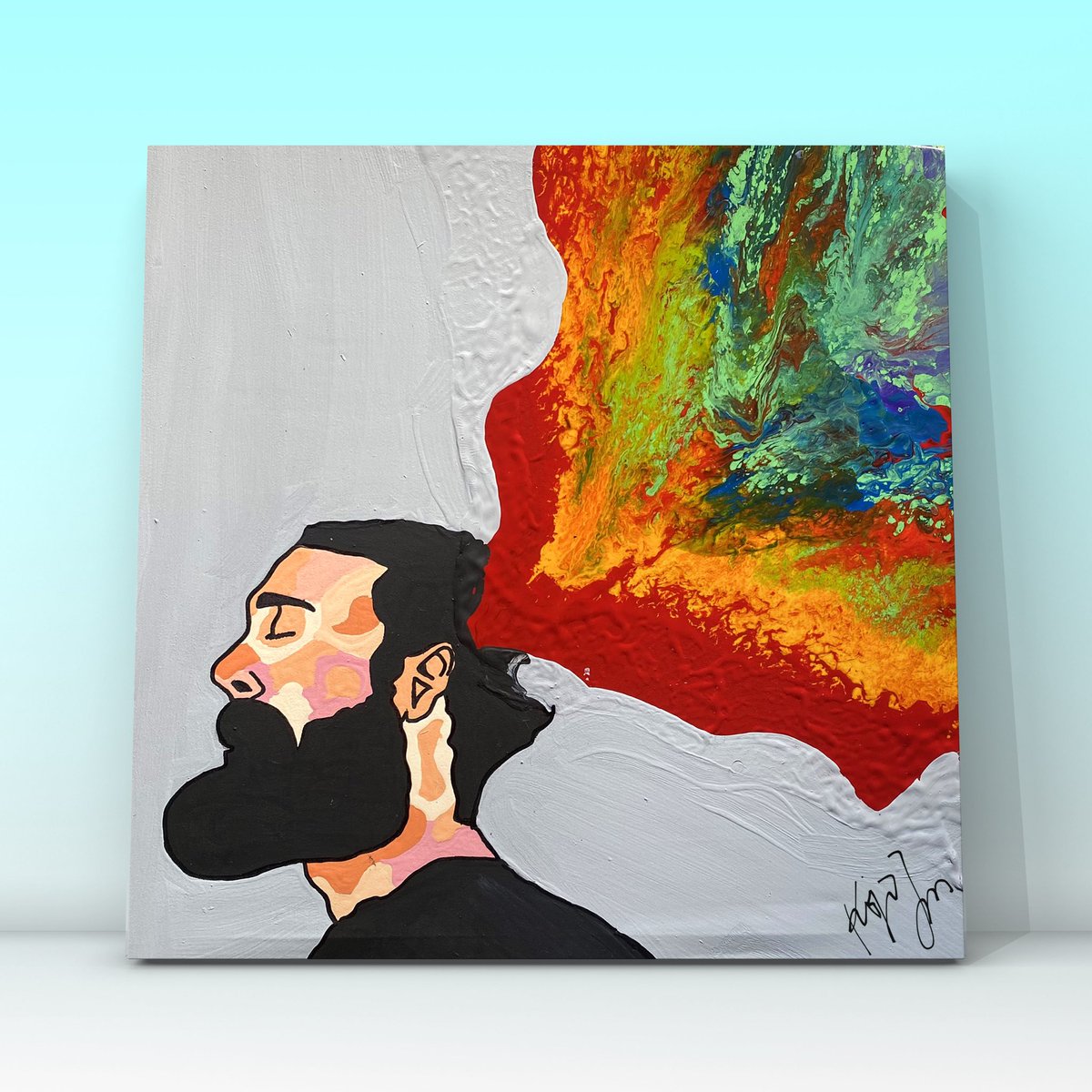 KojoJuniorr's tweet image. This is a new idea I decided to try out.. An acrylic meets Oil theme. I call it the “thought explosion series”
Which one is your favorite?