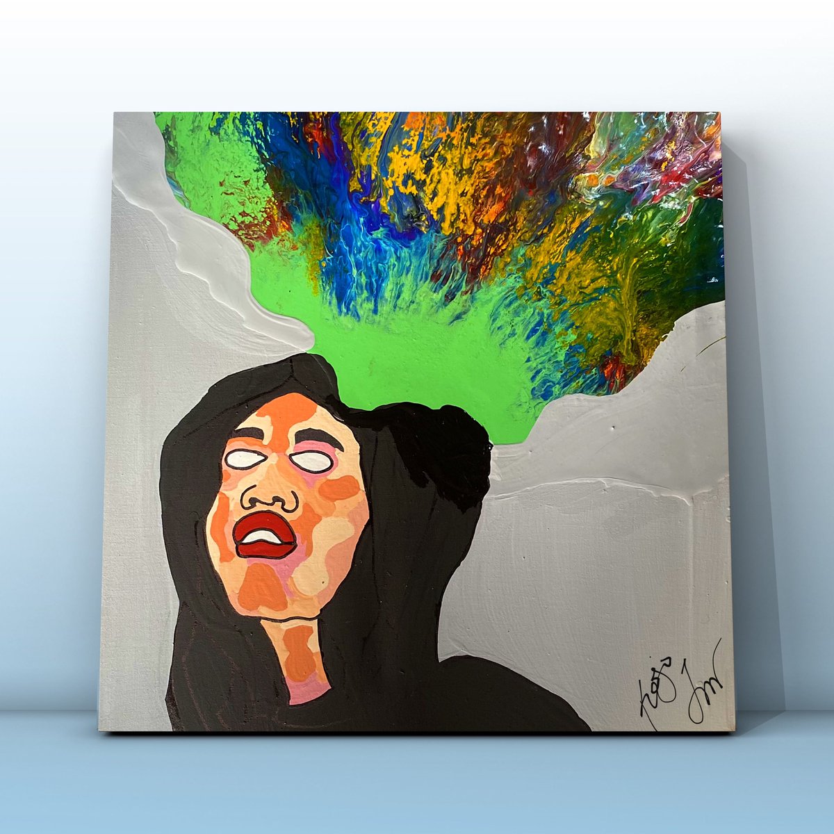 KojoJuniorr's tweet image. This is a new idea I decided to try out.. An acrylic meets Oil theme. I call it the “thought explosion series”
Which one is your favorite?