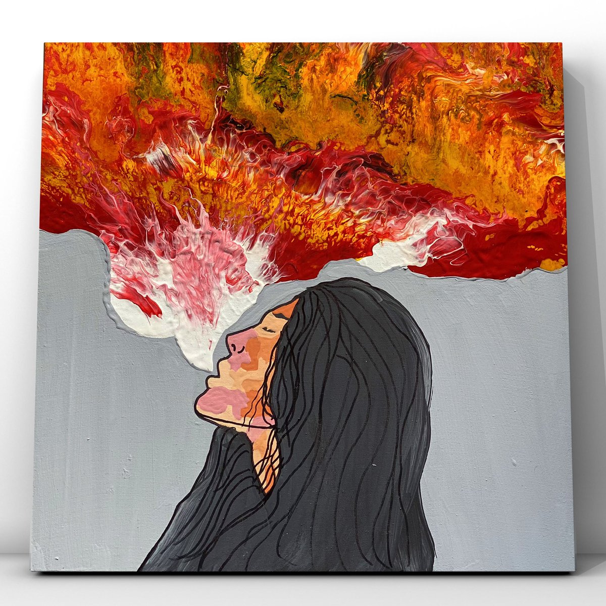 KojoJuniorr's tweet image. This is a new idea I decided to try out.. An acrylic meets Oil theme. I call it the “thought explosion series”
Which one is your favorite?