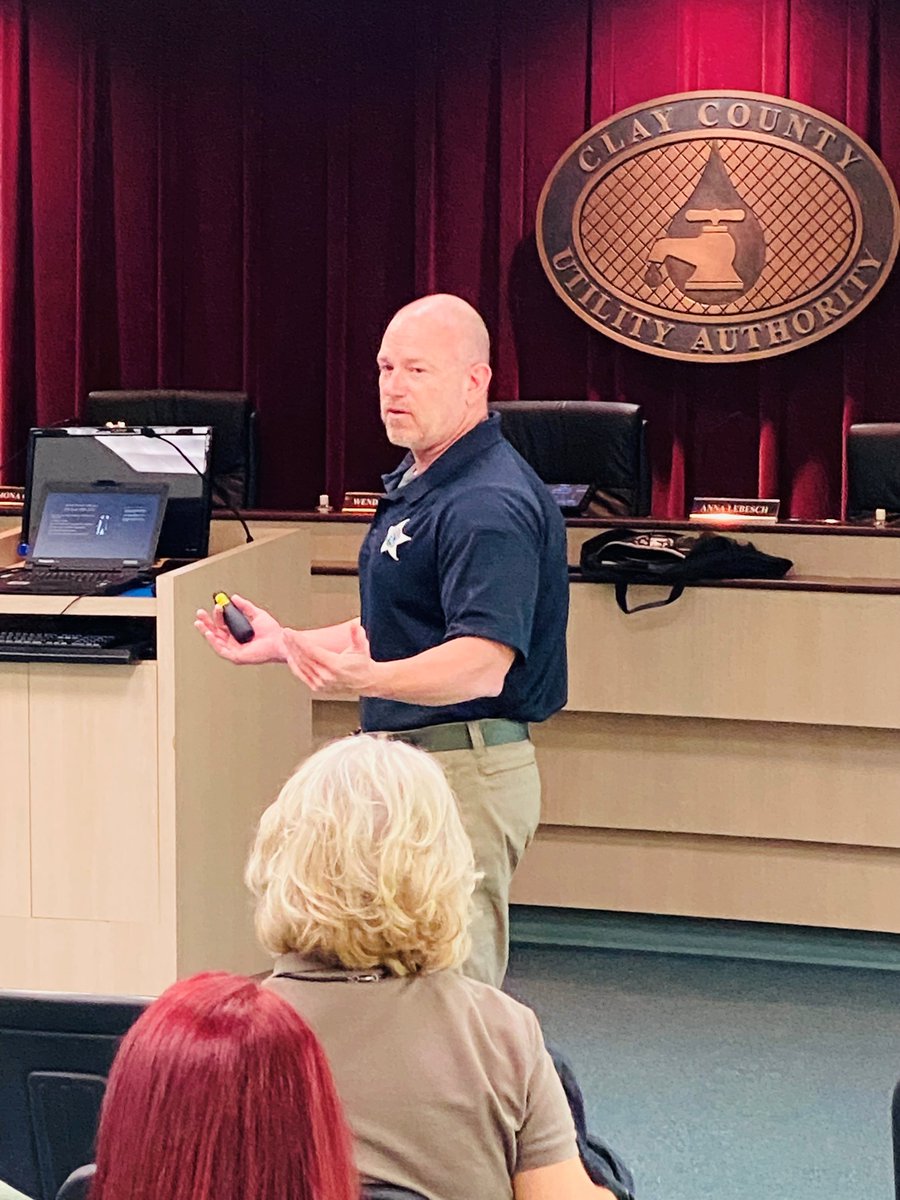 A huge 'thank you' to @ccsofl for sharing your Active Shooter Training with our staff today. We appreciate your service to the community and the efforts you make to keep citizens safe. #KeepingClaySafe #EmployeeTraining