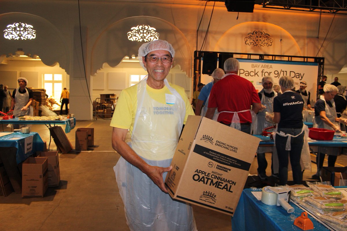 We are excited to help host the 3rd Annual Bay Area Meal Pack. 200,000 meals will be packed and delivered to community members. We are looking for volunteers to help with registration, set up, support, and to act as team leaders. Learn more &amp; sign up here: handsonbayarea.org/911dayofservice