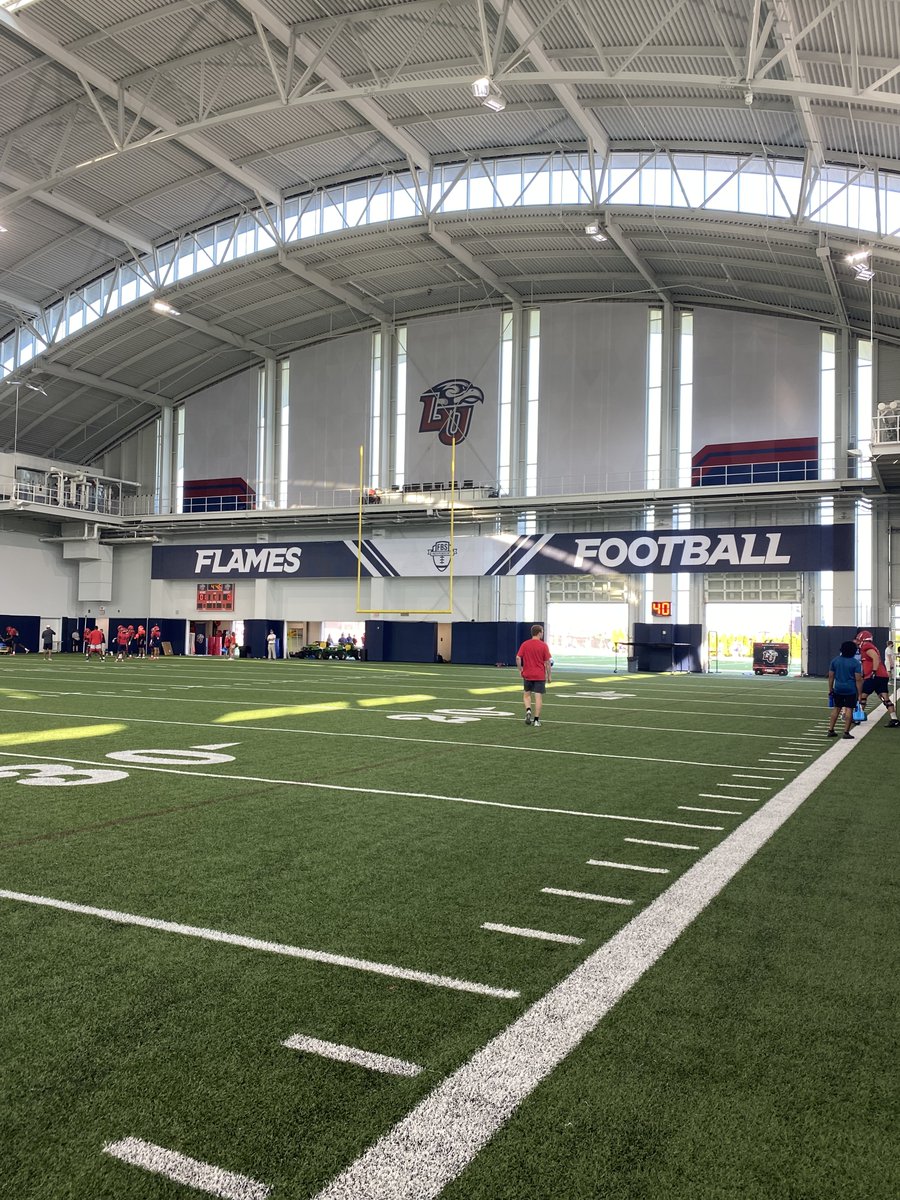 EricGalko's tweet photo. Had a great visit to @LibertyFootball today!

Thanks to @Coach_HubbLU + @TJ_Randall12 for giving the @ShrineBowl a chance to see the facility, meet the coaches, and watch the outstanding talent.

A highly impressive program on the rise, Liberty is about to become an NFL pipeline! https://t.co/tGjc4CsRNJ