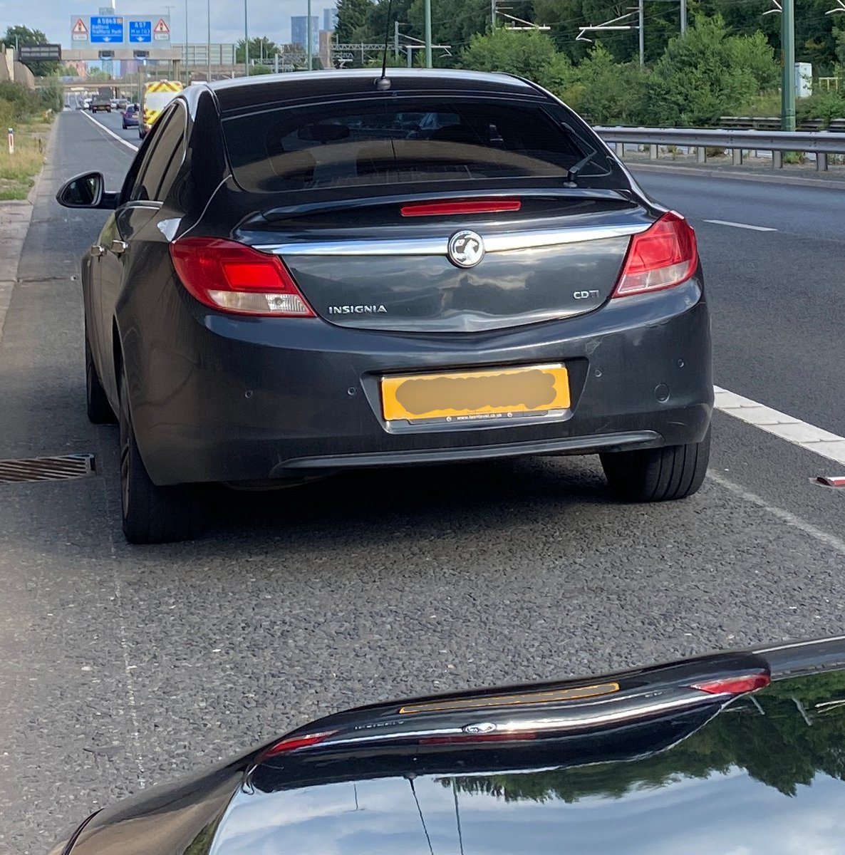 gmptraffic's tweet photo. This vehicle was travelling at speed and undertaking other vehicles on #M602. Unbeknown to the driver #XT84 was in a unmarked traffic vehicle behind him. Checks revealed the driver was disqualified from driving & held no insurance! Vehicle seized and driver reported @NWmwaypolice https://t.co/u69tw1bYCq