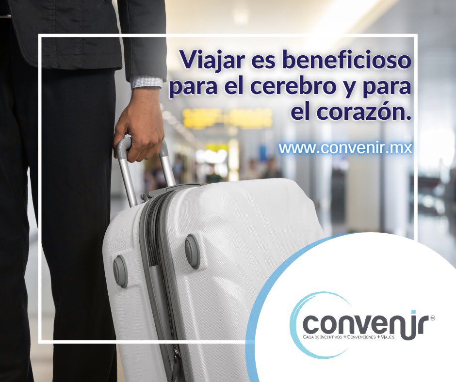 Convenir's tweet photo. 🤩 ☝️ Está comprobado que cuando viajamos nos relajamos. ✈️ Caen los niveles de estrés porque nos olvidamos de los problemas del día a día, lo que es bueno tanto para el cerebro como para el corazón. 🙌

#organizaciondeconvenciones #meetingplanner #organizaciondecongresos https://t.co/szEEf1p63U