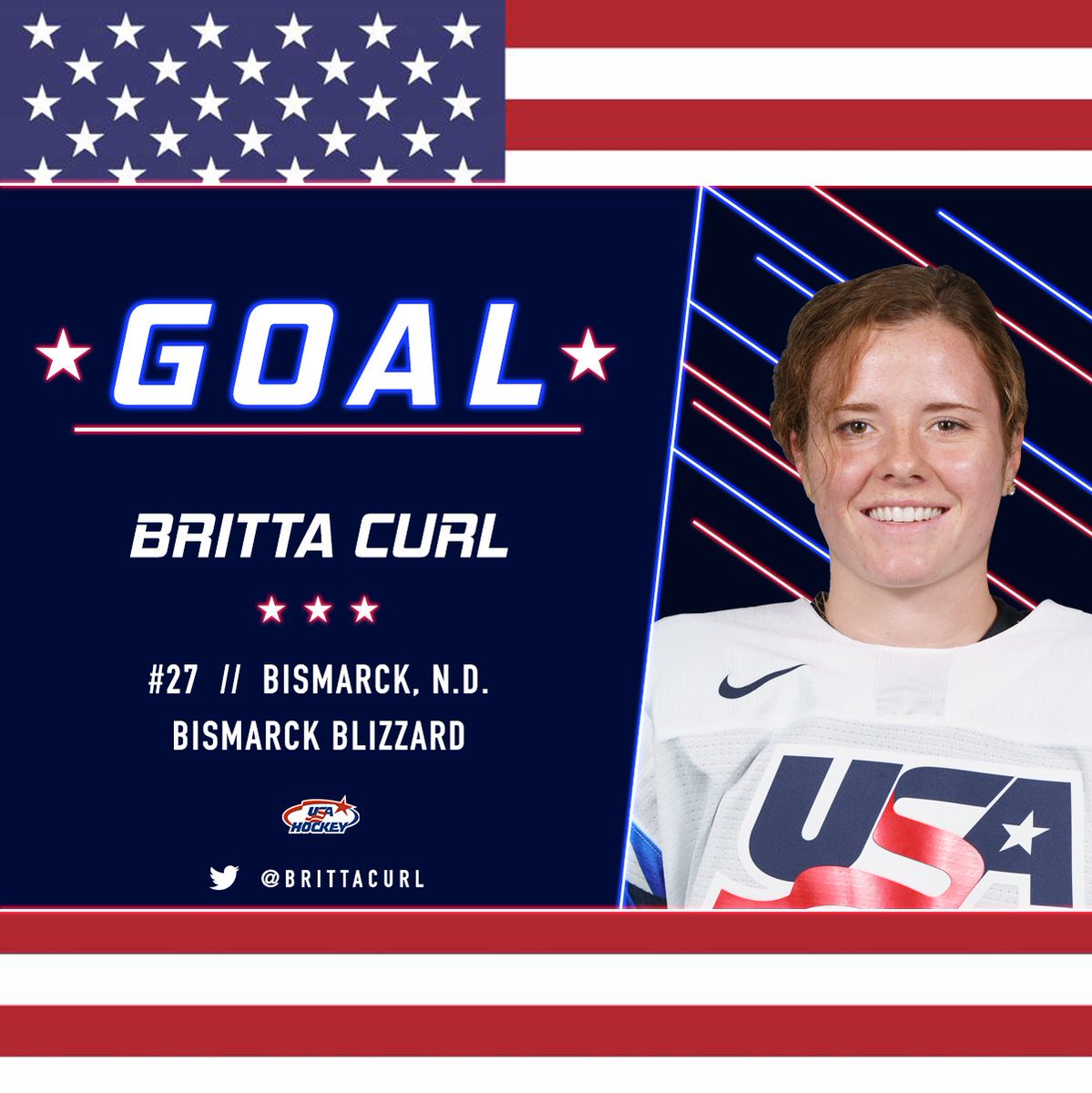 First #WomensWorlds goal for Britta Curl! 🚨 1-0 #TeamUSA!