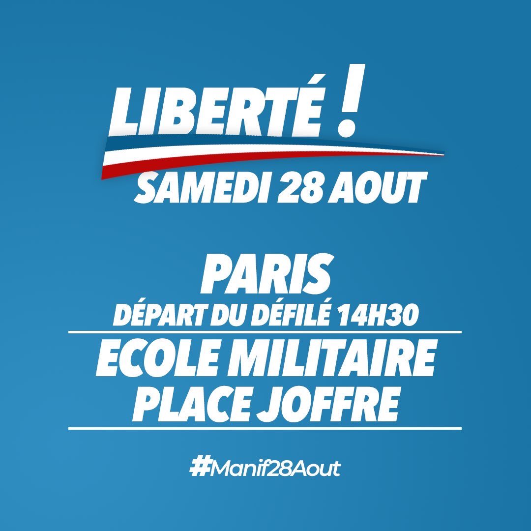 f_philippot's tweet photo. Un #PassDeLaHonte a été suspendu ce jour dans les Yvelines par la justice, pour 14 centres commerciaux !
Soyons terriblement nombreux lors des #manifs28aout samedi pour faire tomber les autres Pass et toute cette folie ! Ne rien lâcher au moment où ce gouvernement est désavoué ! https://t.co/NUXD0ZizXi