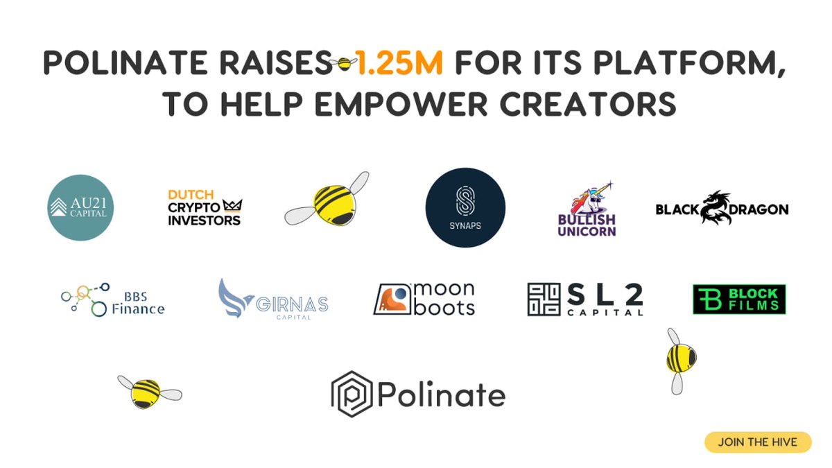 polinate_io's tweet photo. Our private sale raised $1.25 mn with participation from notable investors. 

🐝Thank you for supporting us! 
https://t.co/9bhtVCzv0M https://t.co/8yRmN0xAsl