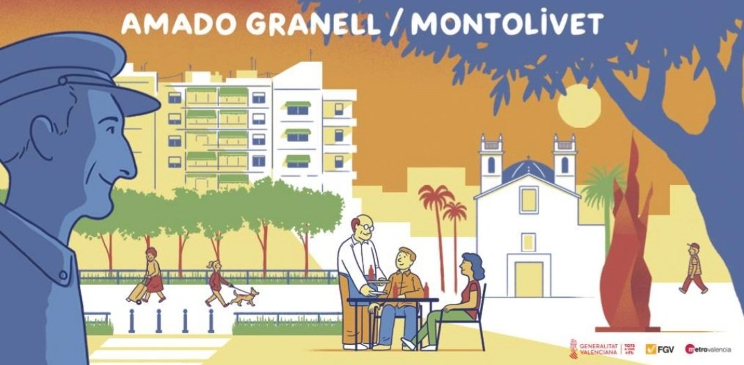 Arcadi España García on Twitter: &quot;Estaciones con historia. Estaciones con personalidad. Estaciones con nombre de libertad. La L10 de @metrovalencia reivindica al valenciano Amado Granell que el 24 de agosto de 1944