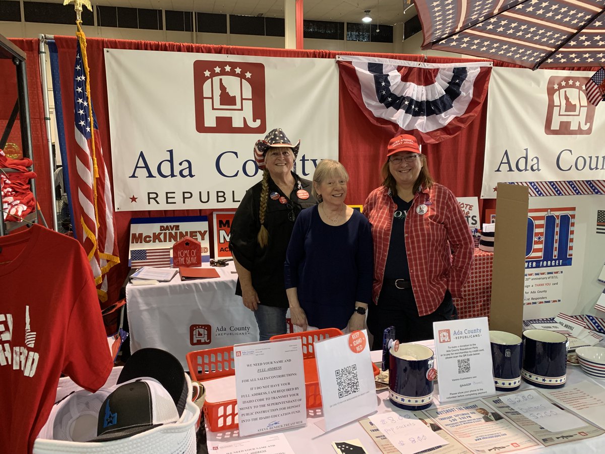 AdaRepubWomen's tweet photo. Stop by and see the ACRWC today at the @ADAGOPCC  booth at the Western Idaho Fair! 🇺🇸 🎡 https://t.co/cHglcXJTpE