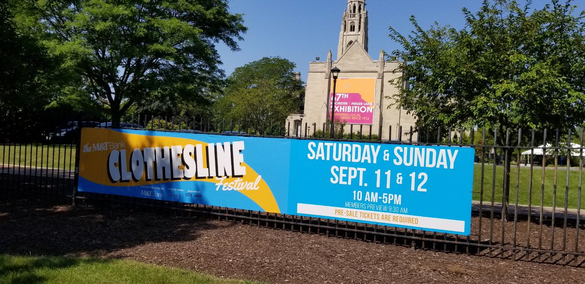 MAG_Rochester's tweet photo. Always the weekend after Labor Day, the M&T Bank Clothesline Festival is Rochester’s longest celebration of art and artists.
Presale tickets are available online at https://t.co/zaBjGRrVbq and MAG members get a discount. #ROC #bringyourmask #memberperks #onlyatMAG https://t.co/Qoy9RpST8H