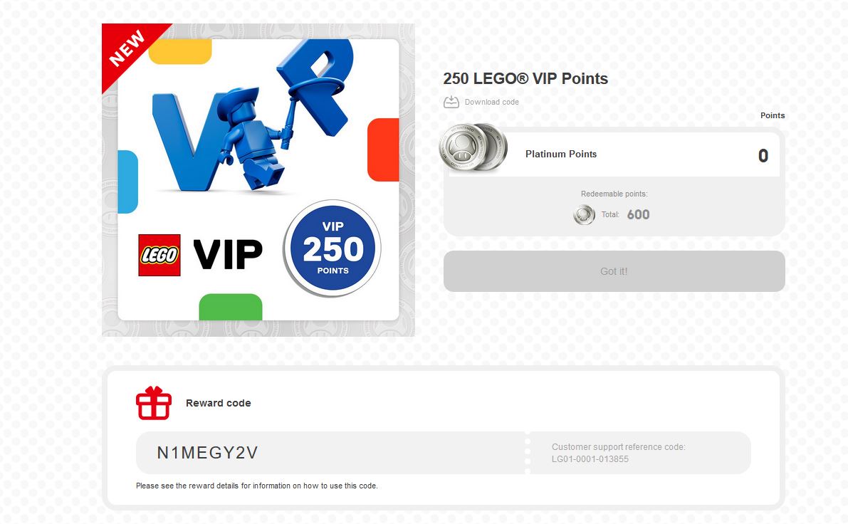 Cheap Ass Gamer on "Feel free to share the LEGO VIP Points Code if you don't care about LEGO. Not sure if the My Nintendo VIP Points codes stack. https://t.co/SL6P4LbK7N" /