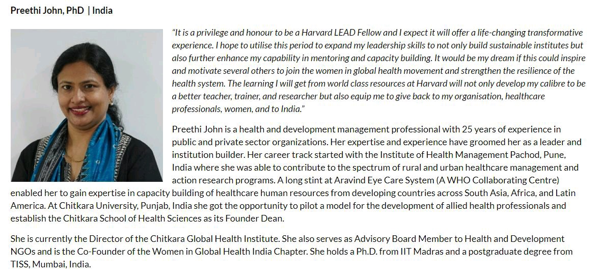 Preethi_Health's tweet photo. A week to go before I start the journey as a Harvard LEAD Fellow at @HarvardGH. Looking forward to this opportunity to learn, unlearn and relearn. 

https://t.co/zhzyUIPUOR

#HarvardLEADfellow #womeninglobalhealth #womenleader #globalhealth https://t.co/9aPrn38t7P