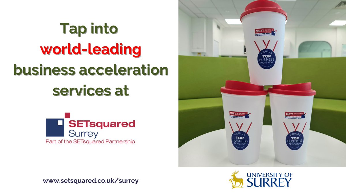 SETsquaredSRY's tweet photo. Are you a #techled company looking to grow your #business?
Join @SETsquaredSRY and be amongst an amazing community of #entrepreneurs & #mentors to inspire and collaborate with!
Find out more about our offering & flexible membership options :https://t.co/yocaGwM5BA
@SurreyRP https://t.co/zYKDsaDqqe