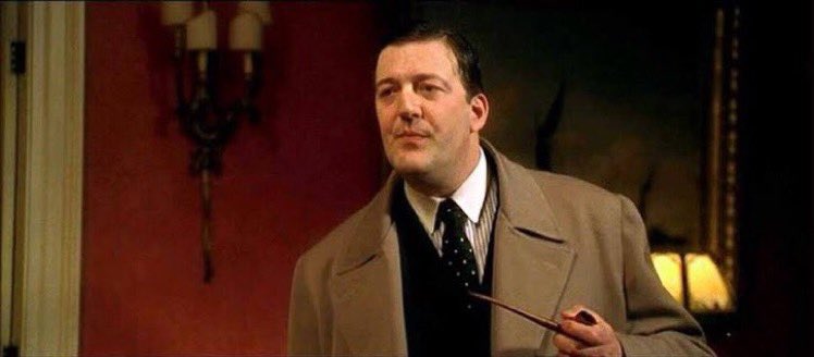 Happy birthday to the great Stephen Fry. He was splendid as the proverbial English inspector in Gosford Park. 