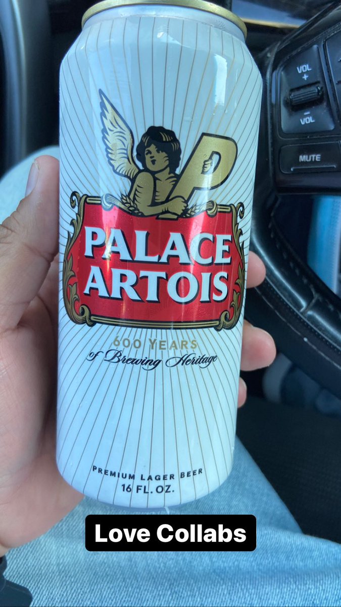 sheek58's tweet photo. Palace x Stella Artois , I love Collabs #nyc #beer #stella #palace #collabs https://t.co/b8bZ69Rhoe