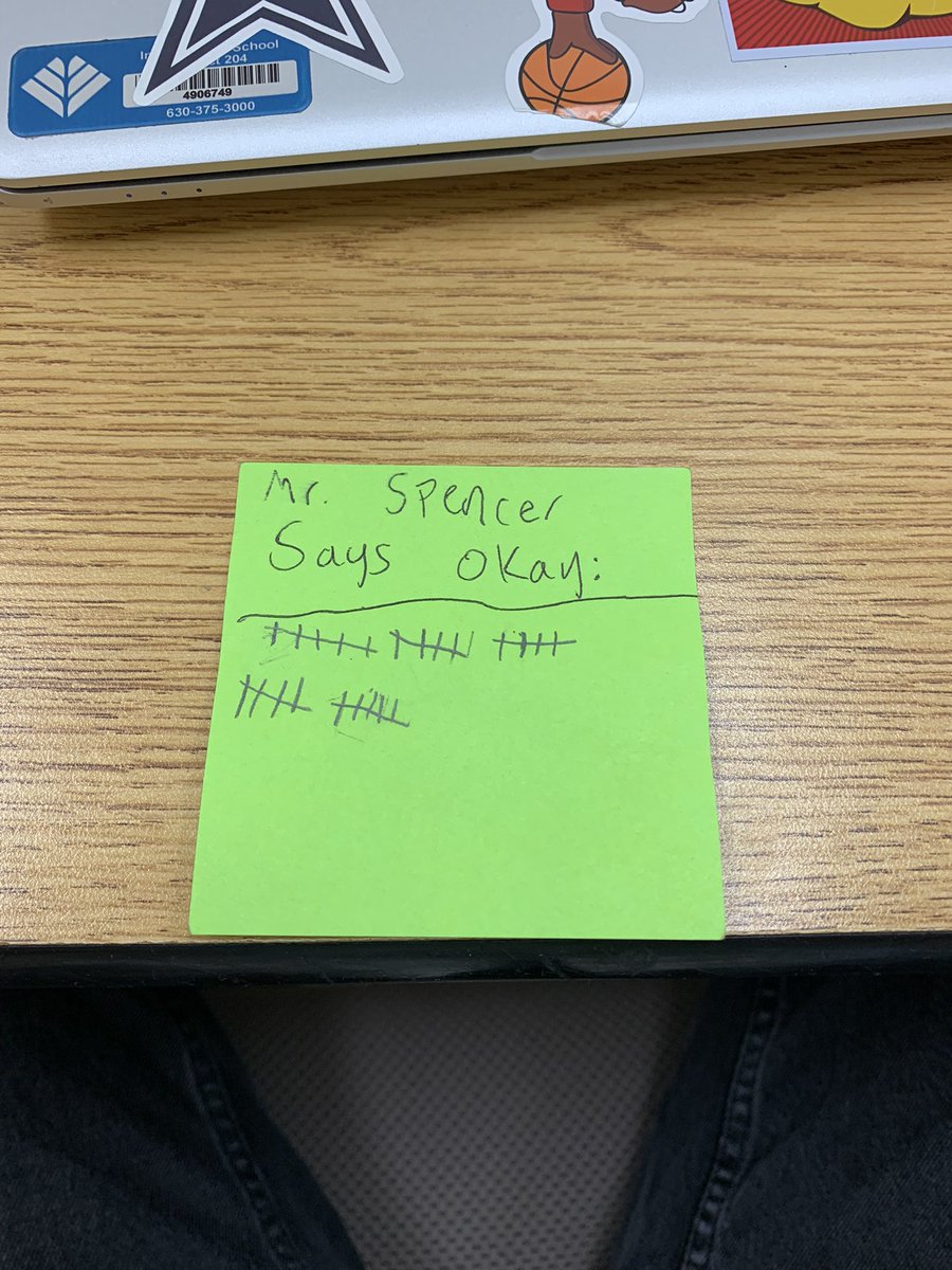 Yesterday a girl in my class was heavily disengaged. At the end of class she told me I use the word “okay” a lot. Today, her job was to keep track of how many times I said it. Let your students call you out and hold you accountable! <a href="/GrangerIPSD204/">GrangerMiddleSchool</a> <a href="/allandavenport/">Allan Davenport</a>