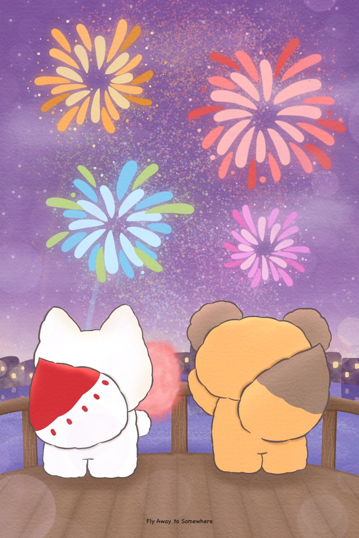 Fly Away To Somewhere 花火大会 Illustration Illustrator Digitalart Paint Artwork Summerinjapan Firework 花火大会 Artistontwitter Artwork T Co J0heguhedx Twitter