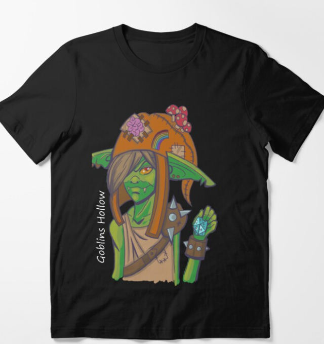 GoblinsHollowLS's tweet photo. Hey Guys! WE HAVE MERCH FOR THE HOLLOW!! Show your support while looking great with a new t-shirt or a new notebook! 33 products available! https://t.co/pTCmNRsD27
@CLeeDandD @KitKatGirlArt 
#dungeonsanddragons #redbubble #streamergirl #dnd5e https://t.co/R78KvIHO3I