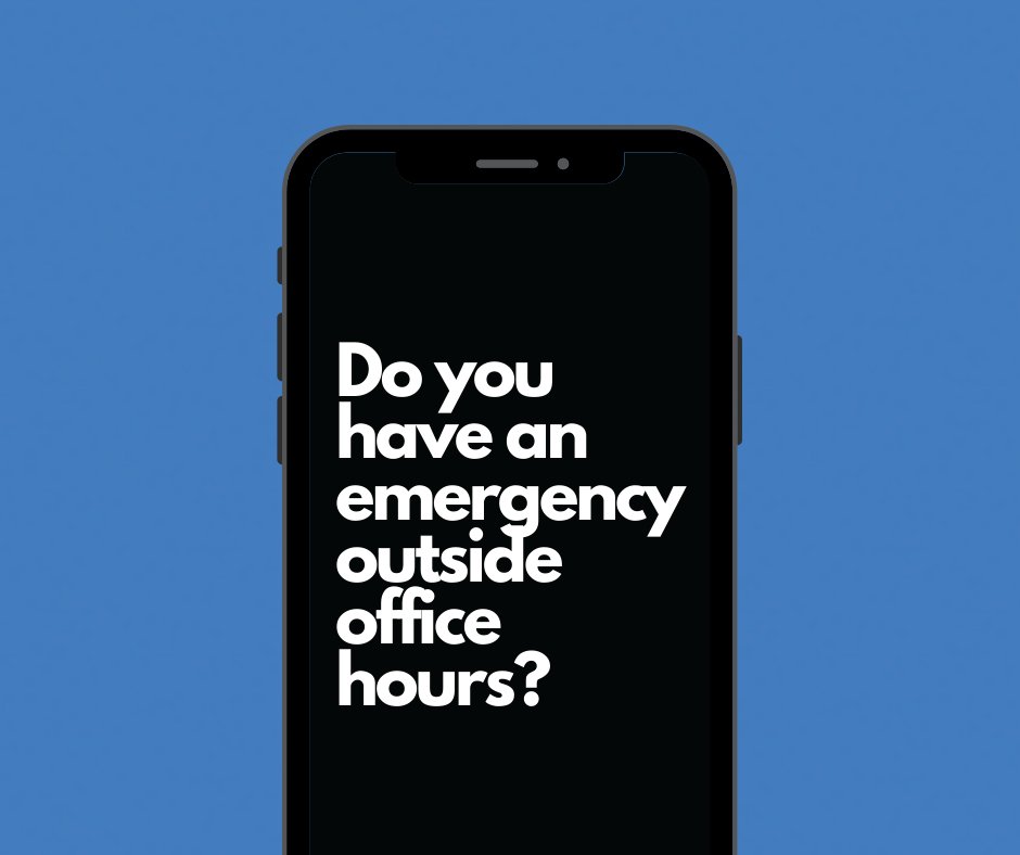 What to do in an emergency? 🤷🏻‍♀️

Our office hours are: 
📞 Monday-Friday 9am to 5pm.

However, we do have an out of hours team that will be able to assist you during an emergency.