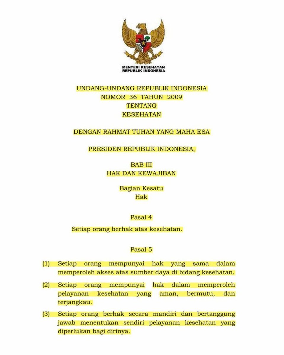 Kapan dong negara ini memanusiakan manusia ? Maaf bukan apa-apa kalo disuruh 💉sy punya HAK atas kesehatan sy sendiri.