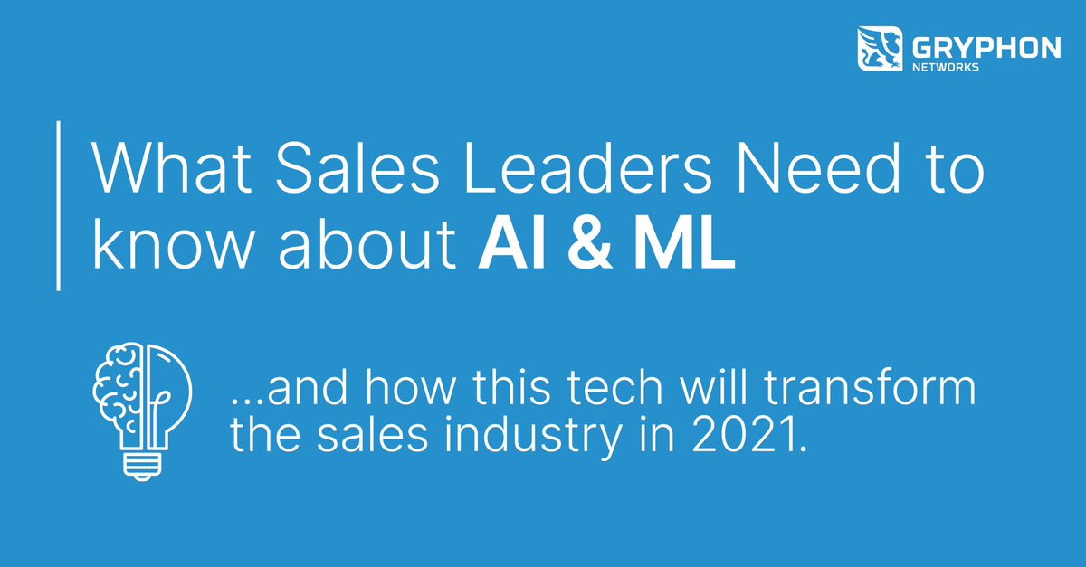 Do you know why #AI and #ML matter in your #sales stack? Learn how this tech is driving a new wave of must-have #salestools in our eBook: "What Sales Leaders Need to Know About Artificial Intelligence and Machine Learning." hubs.ly/H0R1Ywk0 

#salestech #guidedselling