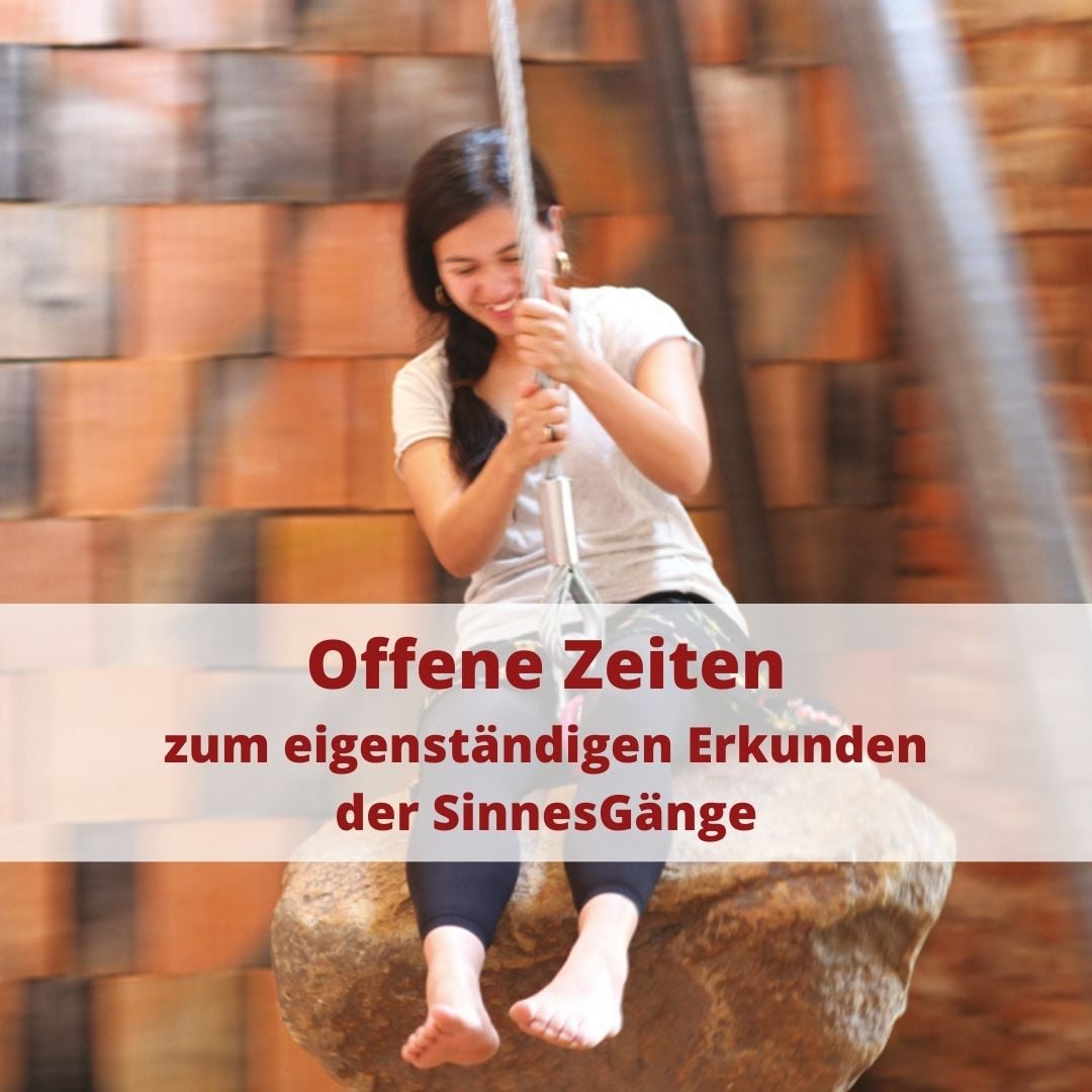OFFENE ZEITEN - SINNESGÄNGE ERKUNDEN

29.8. | 12.9. | 26.9. | 10.10. | 24.10.
jeweils von 13.00 bis 17.00 Uhr

Eintritt: 8,- € / 5,- €
Info: sinnesgaeange.de
