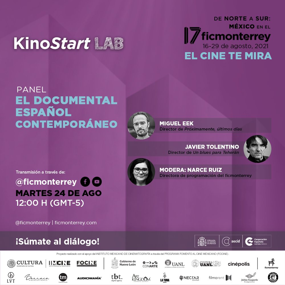juan_manuel_gzz's tweet photo. Hoy continúa el #KinoStartLAB en el #17ficmonterrey No se pierdan estas interesantísimas charlas sobre el #cinedocumental @ficmonterrey #elcinetemira https://t.co/4aMHyV9FwL